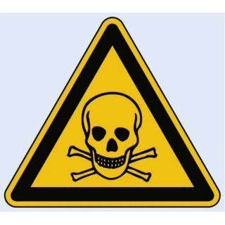 Wolk Hazard Warning Sign Toxic Aluminium 200mm x 200mm Germany 11.0164