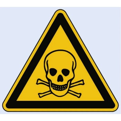 Wolk Hazard Warning Sign Toxic Aluminium 200mm x 200mm Germany 11.0164