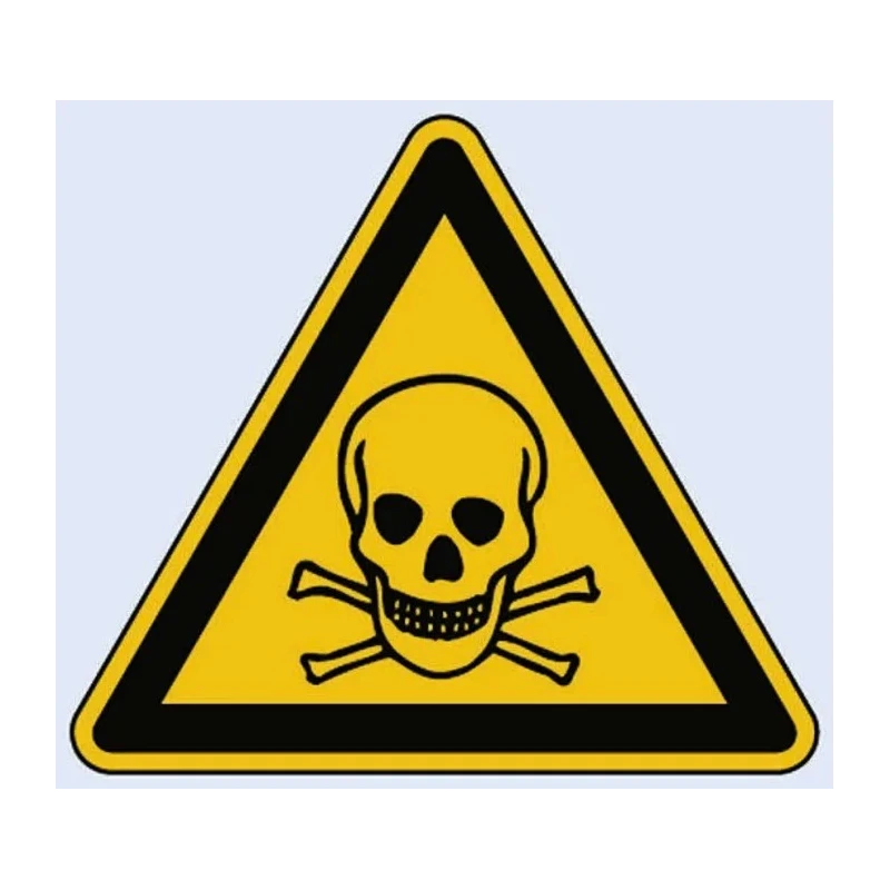 Wolk Hazard Warning Sign Toxic Aluminium 200mm x 200mm Germany 11.0164
