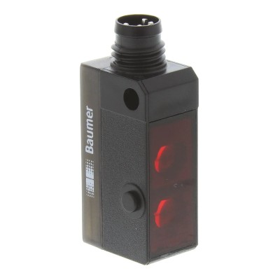 Baumer Diffuse Photoelectric Sensor, Block Sensor, 20 mm to 120 mm Detection Range, PNP Output, IP67 Rated FHDK 10P5101/S35A