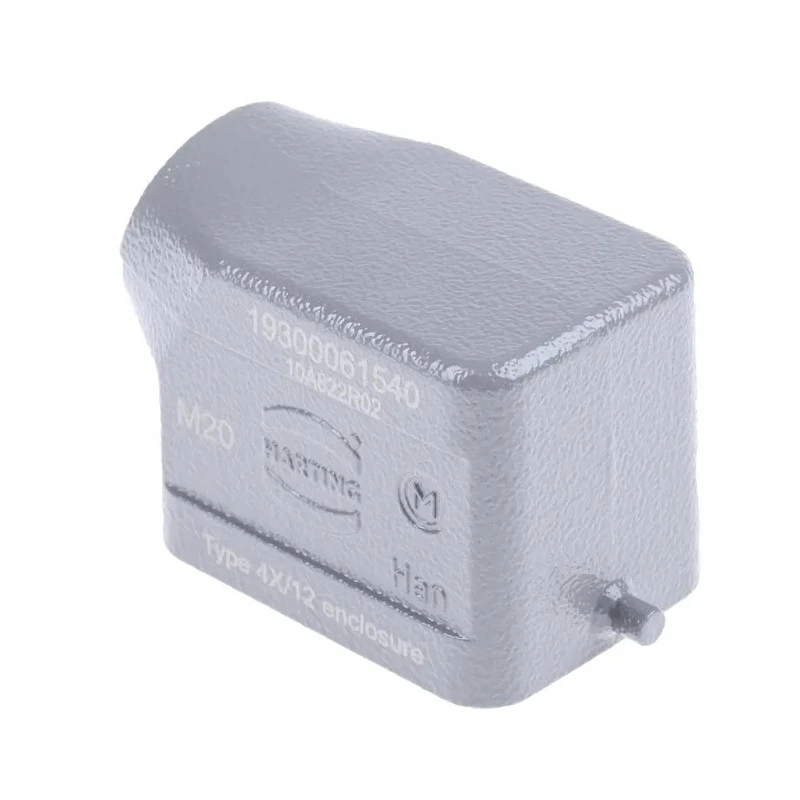 HARTING Han B Range Heavy Duty Power Connector Hood Die Cast Aluminium, Side Cable Entry M20, Single Lever 19300061540