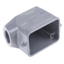 HARTING Han B Range Heavy Duty Power Connector Hood Die Cast Aluminium, Side Cable Entry M20, Single Lever 19300061540