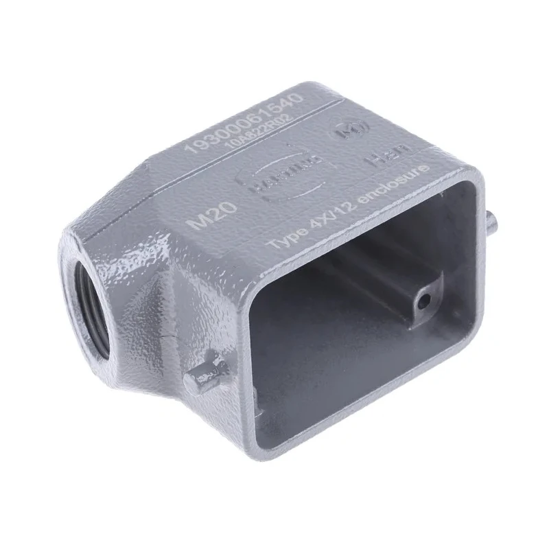 HARTING Han B Range Heavy Duty Power Connector Hood Die Cast Aluminium, Side Cable Entry M20, Single Lever 19300061540