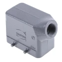 HARTING Han B Range Heavy Duty Power Connector Hood 2 Lever Locking, Die Cast Aluminium, IP65-IP67, Size 10B 19300101520