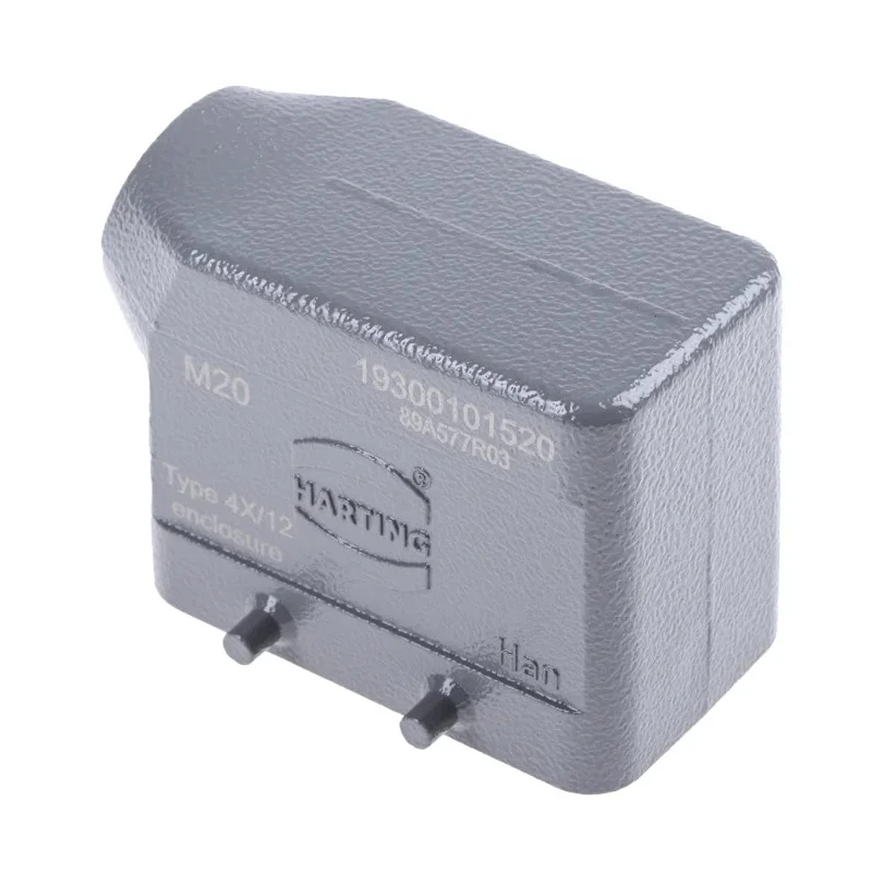 HARTING Han B Range Heavy Duty Power Connector Hood 2 Lever Locking, Die Cast Aluminium, IP65-IP67, Size 10B 19300101520