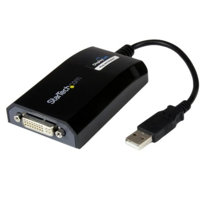 StarTech.com USB to DVI Adapter USB 2.0 External Graphics Card Support 1 Display 1920 x 1200 Resolution USB2DVIPRO2