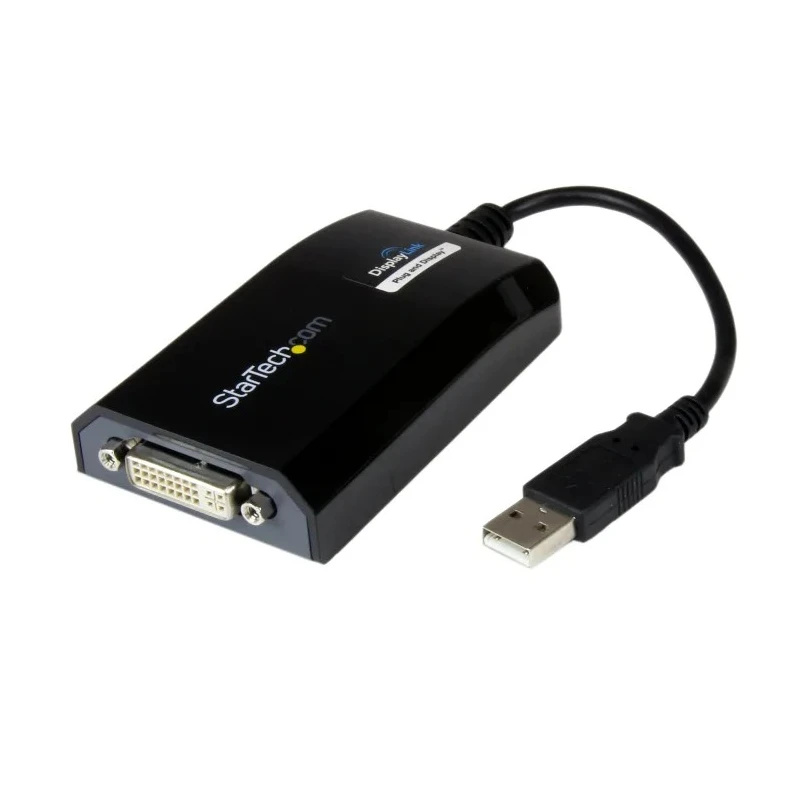 StarTech.com USB to DVI Adapter USB 2.0 External Graphics Card Support 1 Display 1920 x 1200 Resolution USB2DVIPRO2