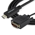 RS PRO USB Type-C to DVI Adapter Cable USB 3.1, Thunderbolt 3 Compatible, 1 m, 1920 x 1200 Resolution CDP2DVIMM1MB