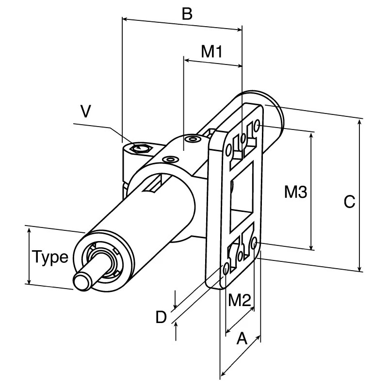 Rose+Krieger FK Die Cast Aluminium Guide Element for 30 mm OD Tube 13009100