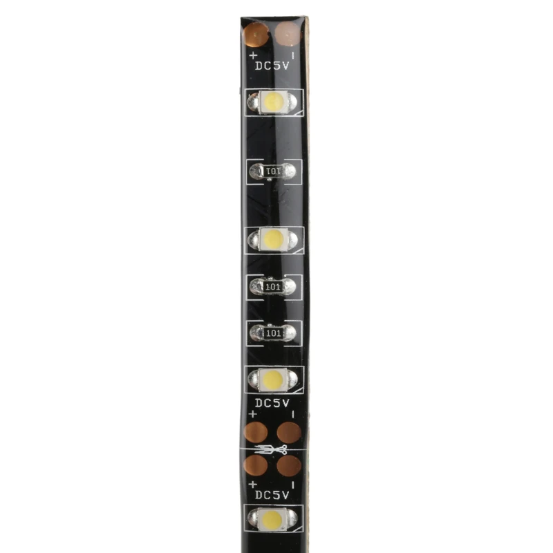 RS PRO 5V DC White LED Strip 6500K Colour Temperature 1 m Length 60 LEDs Per Metre Flexible PCB with USB Input Cable 176-6771