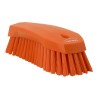 Vikan Hard Bristle Orange Scrubbing Brush Hand Brush, 36 mm Bristle Length, Polyester Bristle Material 38907