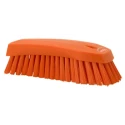 Vikan Hard Bristle Orange Scrubbing Brush Hand Brush, 36 mm Bristle Length, Polyester Bristle Material 38907