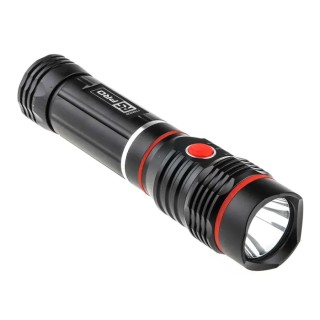 RS PRO LED Torch Black 250 Lumen Aluminium Body 167 mm Length Model 176-6029