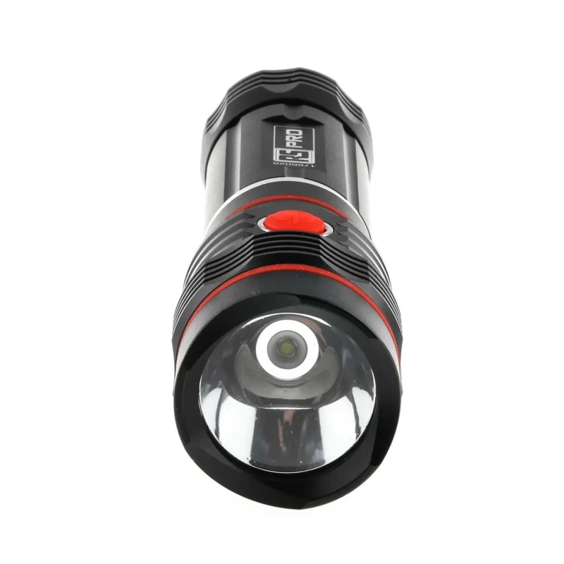 RS PRO LED Torch Black 250 Lumen Aluminium Body 167 mm Length Model 176-6029