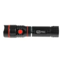 RS PRO LED Torch Black 250 Lumen Aluminium Body 167 mm Length Model 176-6029