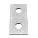 RS PRO Hot Dipped Galvanised Rectangular Bracket 2 Hole, 14 mm Holes, 84 mm x 50 mm 176-6912