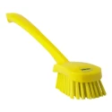 Vikan Hard Bristle Yellow Scrubbing Brush Polyester Bristle 36mm Length Handle 415mm Width Brush 41866