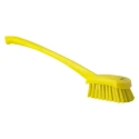Vikan Hard Bristle Yellow Scrubbing Brush Polyester Bristle 36mm Length Handle 415mm Width Brush 41866