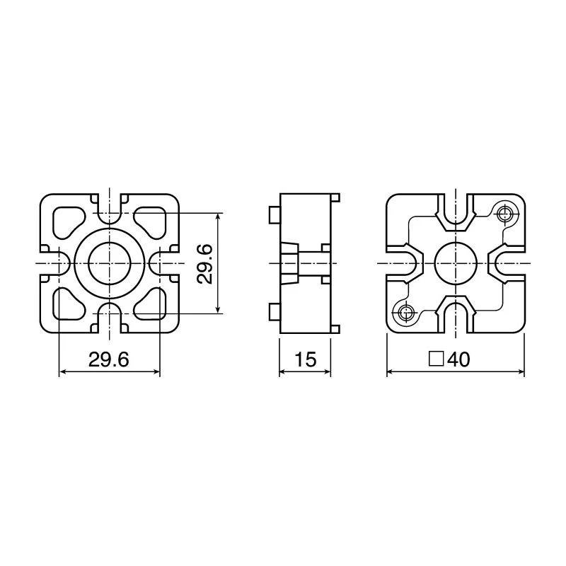 Bosch Rexroth End Connector Connecting Component Strut Profile 45 mm Groove Size 10 mm 3842191175