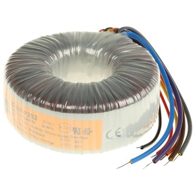 Nuvotem Talema 230 V ac, 115 V 2 x 55 V ac Toroidal Transformer 2 Output 225 VA 92431-P2S2