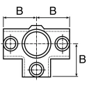 RS PRO Cast Iron T-Connector Connecting Component for Round Tubes 42.4 mm 424-4664