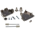 MH Connectors MHDSSK-M-25-L-K M Series ABS Angled, Straight D-Sub Backshell 25 Way Strain Relief