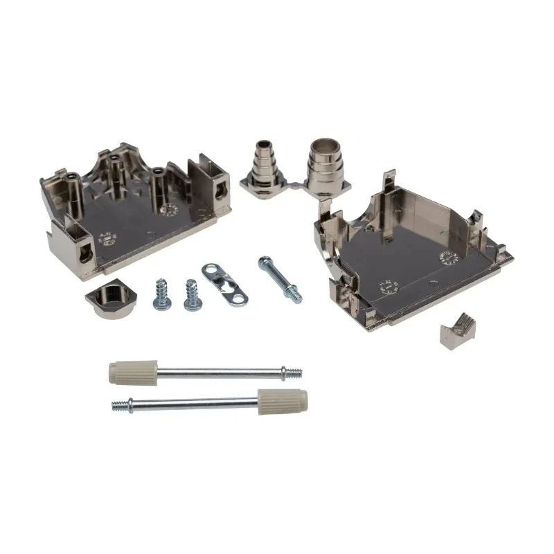 MH Connectors MHDSSK-M-25-L-K M Series ABS Angled, Straight D-Sub Backshell 25 Way Strain Relief
