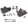 MH Connectors MHDSSK-M-25-L-K M Series ABS Angled, Straight D-Sub Backshell 25 Way Strain Relief