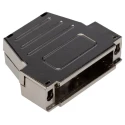 MH Connectors MHDSSK-M-25-L-K M Series ABS Angled, Straight D-Sub Backshell 25 Way Strain Relief