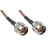 RS PRO N Type Series RG142 Coaxial Cable 500 mm Length 50 Ω Characteristic Impedance, Brown FEP Jacket, Terminated RG142