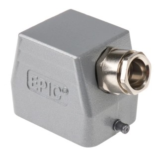 EPIC Heavy Duty Power Connector Hood M20 Thread Aluminium Alloy IP65 HB Series 6+E 19012000+71200200
