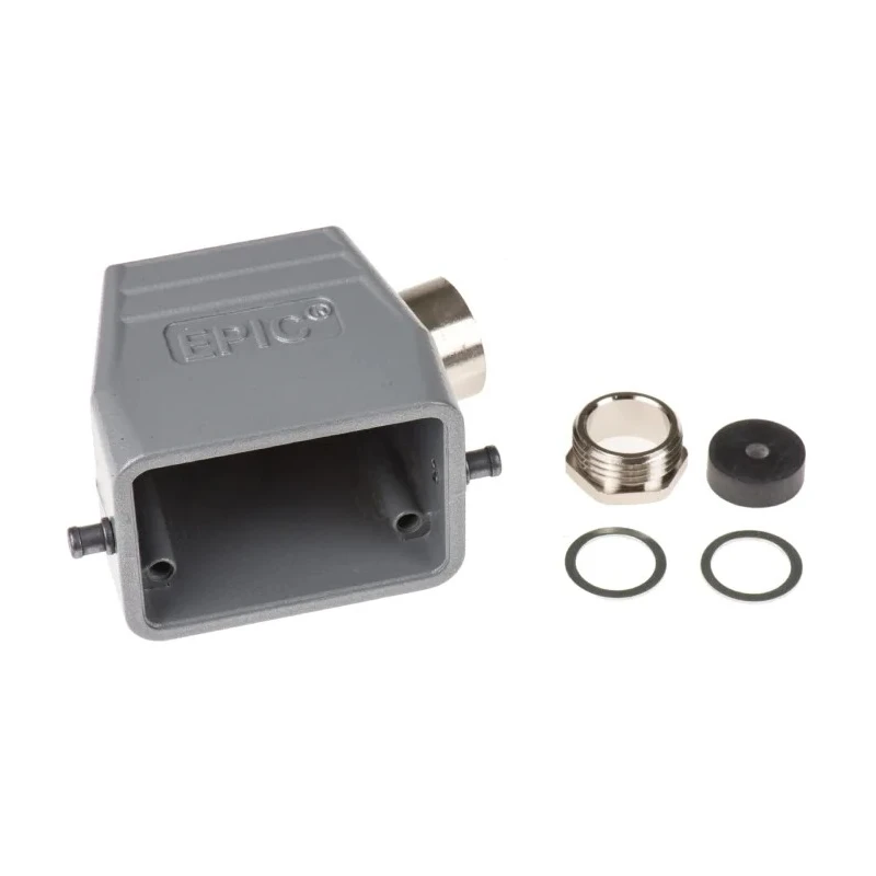 EPIC Heavy Duty Power Connector Hood M20 Thread Aluminium Alloy IP65 HB Series 6+E 19012000+71200200