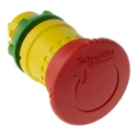Schneider Electric Harmony Series Twist Release Emergency Stop Push Button, Panel Mount, 22 mm Cutout, IP69K, IP67 ZB5AS844