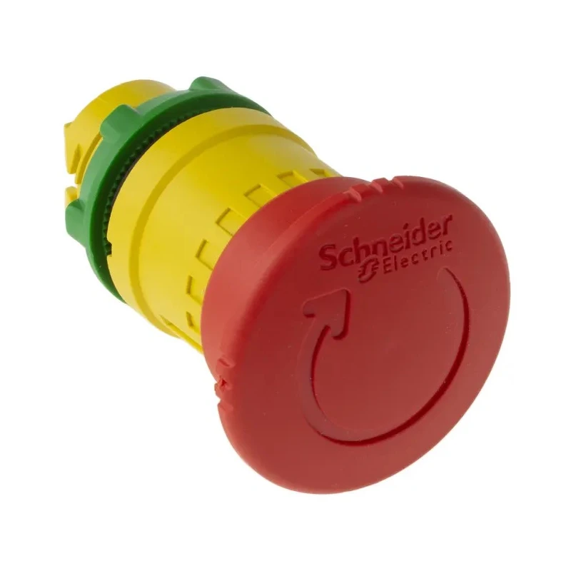 Schneider Electric Harmony Series Twist Release Emergency Stop Push Button, Panel Mount, 22 mm Cutout, IP69K, IP67 ZB5AS844