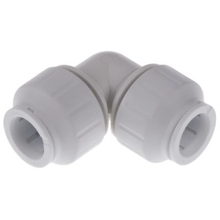 John Guest Plastic Pipe Fitting 90° Elbow Acetal Material, 12 Bar Max Operating Pressure PEM0315W