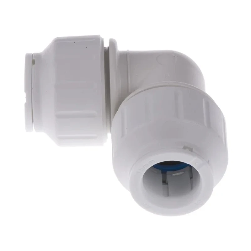 John Guest Plastic Pipe Fitting 90° Elbow Acetal Material, 12 Bar Max Operating Pressure PEM0315W