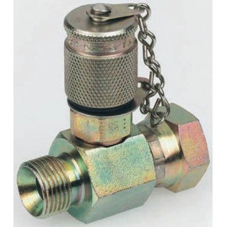 Stauff Steel Hydraulic Test Point with 1/2" Male/Female BSP Inline 60° Test Point Adaptor 1/2" M/F + SMK 20 R 1/8 VC ASS