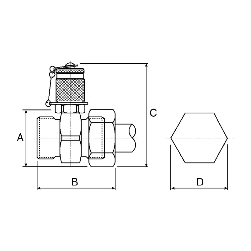 Stauff Steel Hydraulic Test Point with 1/2" Male/Female BSP Inline 60° Test Point Adaptor 1/2" M/F + SMK 20 R 1/8 VC ASS