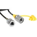 Stauff Hydraulic Test Point Hose Threaded Threaded 1m Length 400 bar Max Operating Pressure Galvanised Steel SMS 20/M1000A