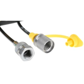 Stauff Hydraulic Test Point Hose Threaded Threaded 1m Length 400 bar Max Operating Pressure Galvanised Steel SMS 20/M1000A