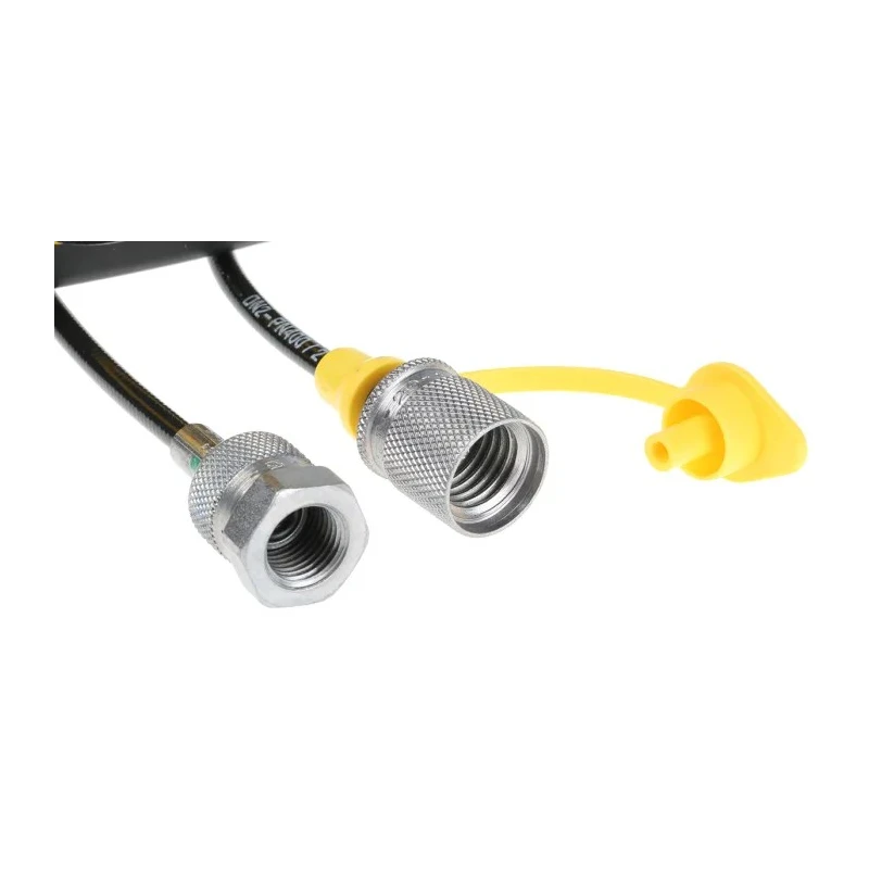 Stauff Hydraulic Test Point Hose Threaded Threaded 1m Length 400 bar Max Operating Pressure Galvanised Steel SMS 20/M1000A
