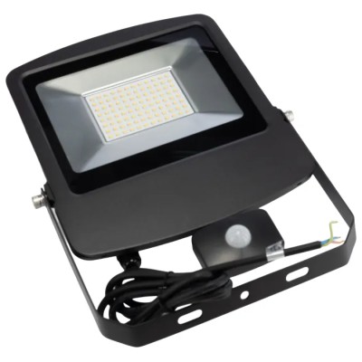 RS PRO REX Slim PIR Included Floodlight, 70W LED, Cool White 4000K, 6300 lm, IP65, 240V AC IP65