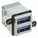 Amphenol Communications Solutions IP67 Rated Straight PCB Female 2 Port USB Type A Connector USB 3.0 MUSBR-4593-M0