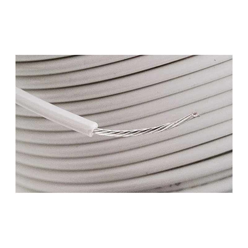 Alpha Wire Hookup Wire PVC Series White Harsh Environment Wire, 7 x 0.20 mm, Tinned Copper, Polyvinyl Chloride 3050 WH005