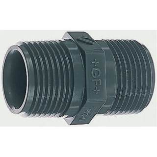 Georg Fischer Plastic Pipe Fitting Straight Threaded R Nipple 2 in 76mm Length 721911911