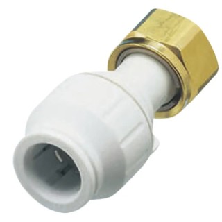 John Guest Plastic Pipe Fitting Straight 1/2 in BSP Tap Adapter BSP 1/4 in PEMSTC1514