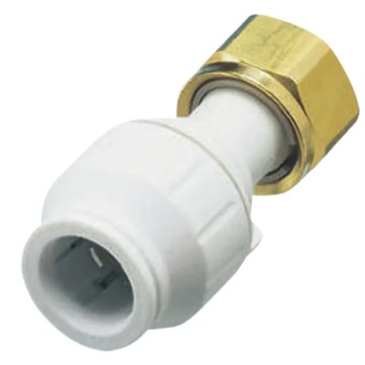 John Guest Plastic Pipe Fitting Straight 1/2 in BSP Tap Adapter BSP 1/4 in PEMSTC1514