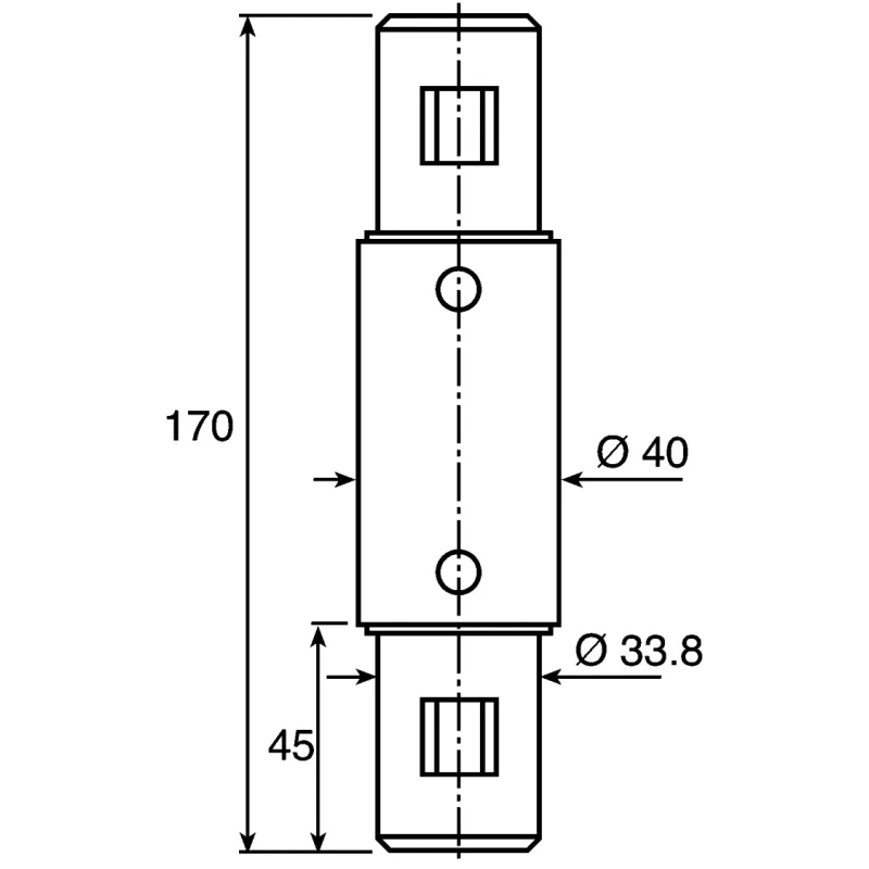 Rose+Krieger M8 Aluminium Coupling Connecting Component 6m Length 14403410025