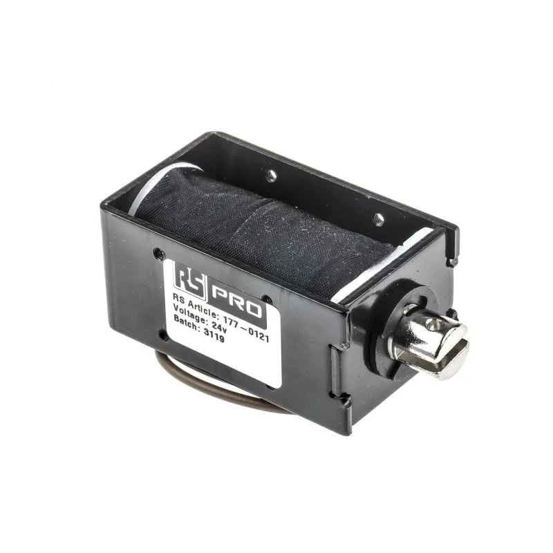 RS PRO Pull Action DC D-Frame Linear Solenoid 64 mm Length 30 mm Width 38 mm Depth Model 177-0121