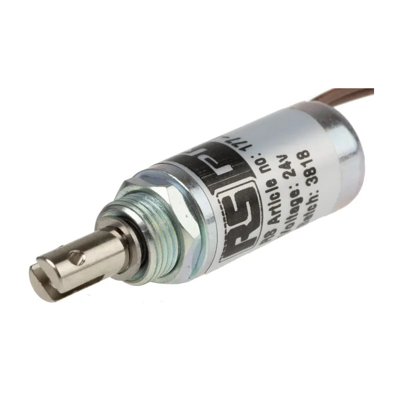RS PRO DC Pull Action Tubular Linear Solenoid 26.2 mm Length 40W Closed Power Continuous 177-0141